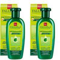 Falless Hair Shampoo แชมพูฟอลเลส สูตรเพิ่มความนุ่มลื่น สำฟรับผมแห้ง ขาดการบำรุง 180 มล. แถมฟรี 90 มล. (สีเขียวอ่อน)  แพค 2 ชุด