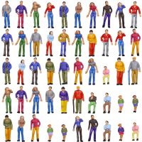 Model Railway O Scale 1:50 Model Figures People Standing Seated Passenegers 10 Different Poses P50W 50pcs