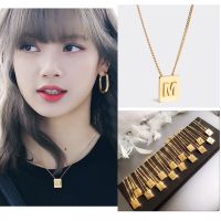 ลดล้างสต๊อก ส่วนลด 50 สำหรับคุณ┇♘◄ สร้อยคอตัวอักษรลิซ่าซีลินงานชุบ14k26letter necklaceงานสวยดูแพง