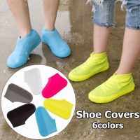 1 pair of 6-color reusable latex waterproof boots cover  anti-skid portable rubber boots coat  S/M/L shoes accessories Rain Boots