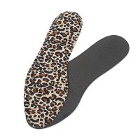 4D Flock Memory Foam Orthotic Insoles Leopard Polka Dot Print Arch Support Flat Foot Feet Care Sole Breathable Soft Shoe Pads Shoes Accessories