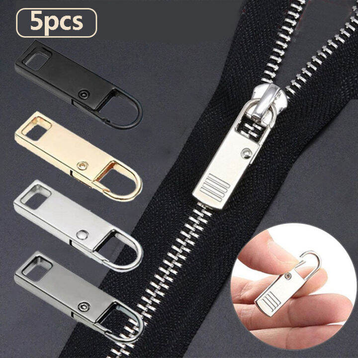 5PCS Alloy Universal Zipper Puller for Clothing Zip Fixer Removable ...