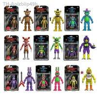 Aolzbiip49h 15 ซม.FNAF ตัวเลข Blacklight Bonnie Foxy FREDDY FROSTBE Figure คอลเลกชันตุ๊กตาเคลื่อนย้ายได้ ของเล่น