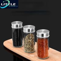 Simple Seasoning Jar Stainless Steel Lid Glass Seasoning Bottle Seasoning Bottle