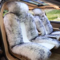 Universal Car Winter Wool Warm Front Seat Cover Luxury High Quality Australian Fur Seat Cushion Auto Interior Accessories