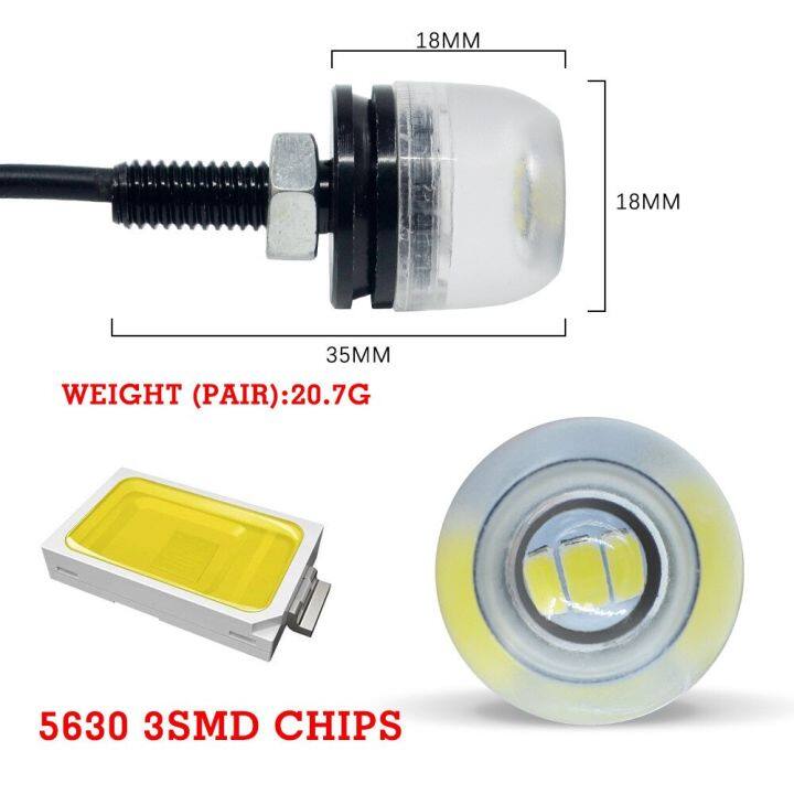 สัญญานเลี้ยวท้ายสกรูสลักไฟป้ายทะเบียนรถเอสเอ็มดี-led-ชิพ9w-12v-2ชิ้นไฟเลข-led-5630ไฟรถจักรยานยนต์ออโต้รถยนต์