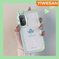 YIWESAN เคสสำหรับ Huawei Nova 9 SE เคสใบเมเปิลของที่ระลึกซิลิโคนใสเคสนิ่มเคสมือถือป้องกันเลนส์หลายสีกันกระแทกทนทานต่อการตก