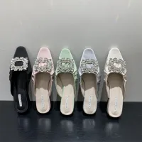 Slippers Casual Shoes Slipers Women Slides Cover Toe Jelly Flip Flops Low Luxury 2023 Glitter Summer Rome Silk Basic Fabric Crys