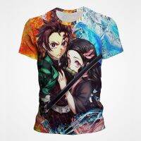 [Lanbo clothing] เสื้อยืดลายอสูร Kimetsu No Yaiba ผู้ชายผู้หญิงเด็กการ์ตูนเสื้อยืดพิมพ์ลายการ์ตูนเด็กโอเวอร์ไซส์พิมพ์ลาย3D เสื้อยืดลำลอง