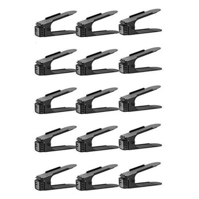 15Pcs Shoe Slots Organizer for Closet Adjustable Shoe Stacker Double Deck Shoe Rack Organizer Holder Storage Rack Holder