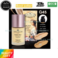 Gina Glam Double Wear Stay In Matte foundation SPF15 G45 จีน่าเกลม รองพื้น จีน่าแกรม ครีมรองพื้น เนื้อแมท รองพื้นคุมมัน