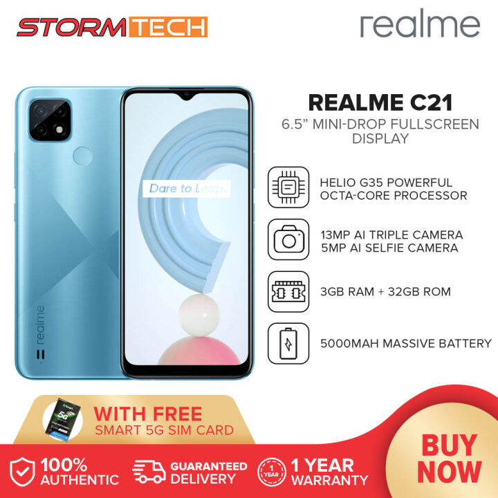 Realme C21 Smartphone | 3GB RAM+32GB ROM | 6.5'' Mini-drop Fullscreen ...