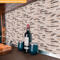 Vividtiles 3D Mosaic Wall Tiles Self Adhesive Waterproof Vinyl Wallpaper Kitchen Bathroom Backsplash DIY Marble Tiles -5 ชิ้น-vn4958570