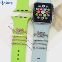 SURP แฟชั่นสำหรับผู้หญิง แหวนตัดขอบ สำหรับสายกีฬา iWatch เครื่องประดับสายนาฬิกา สำหรับ Apple Watch ตกแต่งเล็บตกแต่ง แหวนตกแต่งสายนาฬิกา