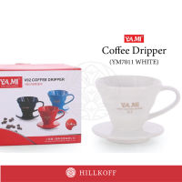 HILLKOFF : Yami YM7011 V01 Colourful Boutique Porcelain Dripper (White)