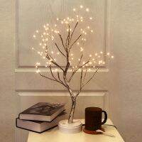 Christmas Card Tree Light Copper Wire Fire Night Light Used Wedding Party Home Decoration USB Firefly Tree Light Anime Light