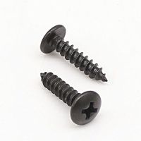 100Pcs M3 M4*6/8/10/12-40mm Length Phillips Cross Big Flat head self-tapping screws mushroom head screw PHIL bolts Steel Black Nails Screws  Fasteners