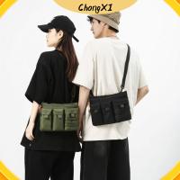 CHONGXI มัลติฟังก์ชั่ กระเป๋า Crossbody ไนลอนทำจากไนลอน ลำลองแบบสบายๆ กระเป๋าแบบสะพายไหล่ ของใหม่ จุได้มาก กระเป๋าใส่เครื่องมือ สำหรับผู้ชาย