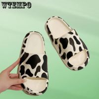 WTEMPO Women Lovely Cow Slippers Summer Non-Slip Indoor Soft Thick Sole Platform Shoes Outdoor Beach Bathroom Slides Wholesale