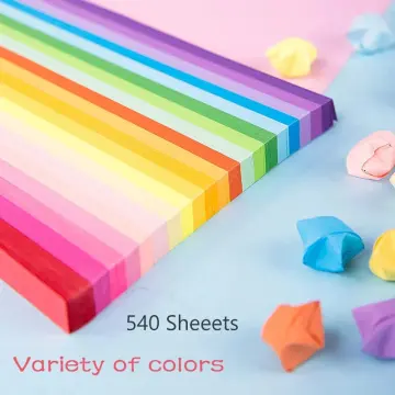 540 Sheet Folding Paper Origami Stars Paper Strips Colorful Double