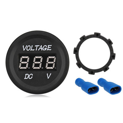 【cw】Waterproof Motorcycle Voltmeter Gauge DC 12V 24V Digital Car Volt Meter 12v For Motorbike Led Panel Digital Display Voltmeter ！