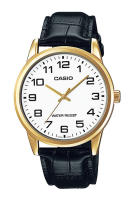 Casio Standard นาฬิกาข้อมือผู้ชาย สายหนัง รุ่น MTP-V001GL,MTP-V001GL-7B - สีขาว