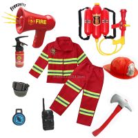 New Year Christmas Gift Fireman Sam Costume Kids Girl Firefighter Cosplay Uniform Role-Play Carnival Fancy Suit Purim Rave Party