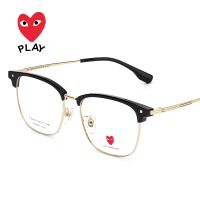 ♣Rei Kawakubo CDG PLAY กรอบแก้วกรอบครึ่งย้อนยุคธุรกิจ6046ครึ่งแว่นตาคิ้วกรอบแก้วกรอบสายตาสั้นกรอบแก้วอินเทรนด์ของกรอบแว่นตาผู้หญิง