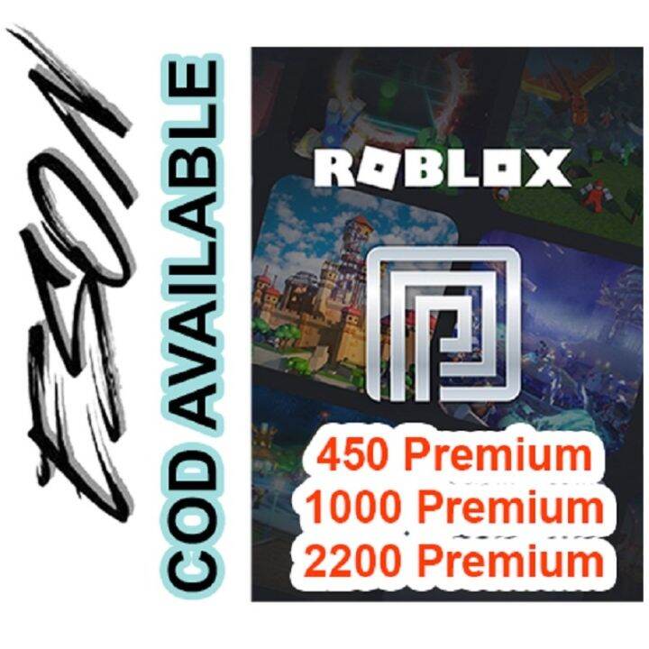 Roblox Robux Premium 450 1000 2200 2640 Robux With Premium Lazada Ph