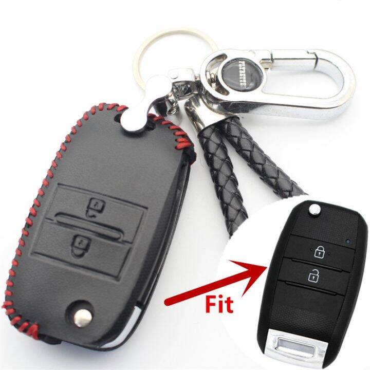 dvvbgfrdt-flybetter-genuine-leather-2button-flip-key-case-cover-for-kia-carens-cerato-forte-sorento-ceed-l517