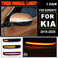 สำหรับ Kia Sorento 2016-2020 LED แบบไดนามิกตัวบ่งชี้ไฟกระพริบด้านข้างกระจกมองหลังตัวบ่งชี้เลี้ยวแสงไหล Repeater โคมไฟ