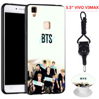 BTS เคสโทรศัพท์สำหรับ5.5 VIVO V3 Max ซิลิคอนนุ่มกรณีที่มีรูปแบบเดียวกันแหวนและเชือก