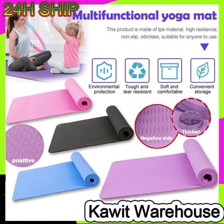 Mat Gym Exercise Pad Thick Pilates NonSlip Lazada PH