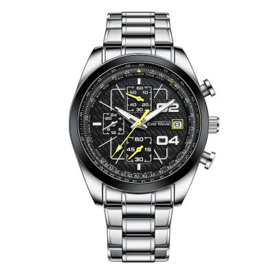 New Product Recommendation Evermove Top Luxury nd Sports Business Timing Mens Steel Band Quartz Multifunctional Watch