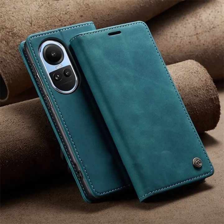 เคสสำหรับ-oppo-reno10-pro-reno-10pro-reno-10เคส2023-5g-เคสฝาพับหนังแบบย้อนยุคสุดหรูหรูหรามีที่ใส่ช่องใส่การ์ดแม่เหล็กกระเป๋าสตางค์ฝาครอบกันกระแทก