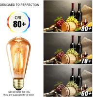 4XE27 220V 110V LED R โคมไฟ6W 8W EDISON หลอดไฟ St64ตกแต่ง VINTAGE illas LED filament หลอดไฟ incandlelike หลอดไฟ