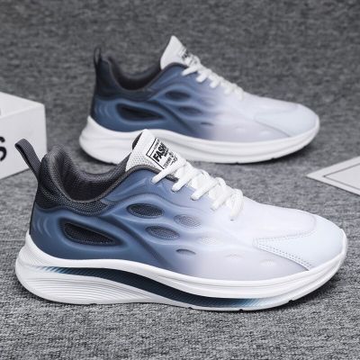 Men Sports Shoes Travel Canvas Mesh Fashion Flying Woven Man Running Shoes Casual Walking Gym Sneakers Mesh Breathable Shoes