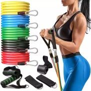 Bộ 5 Dây Ngũ Sắc Đàn Hồi Tập Thể Hình, Tập Gym Fuzy Tập Full Body