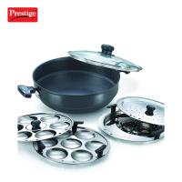 Prestige Aluminum Multi Kadai, 4.5 Litres / 280Mm, Black