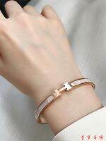 Vivienne Westwood High-end Rose gold H letter bracelet light luxury and exquisite ins niche design bracelet 18k titanium steel female internet celebrity hot model