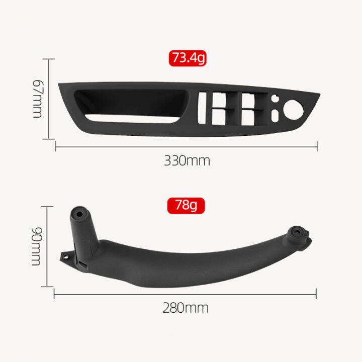 ที่เท้าแขนรถซ้ายด้านหน้าที่นั่งคนขับ-lhd-ภายในมือจับประตูแผงด้านในดึงแผ่นปิดสำหรับ-bmw-e70-e71-x5-x6-2007-2014