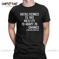 ผู้ชาย T เสื้อ Intelligence Funny Intelligence คือความสามารถในปรับเปลี่ยน TEE เสื้อรอบคอเสื้อผ้าฝ้ายเสื้อยืด S-5XL