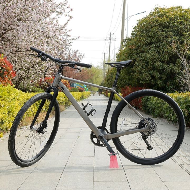 ขาตั้งจักรยานแบบพกพาสำหรับปรับการซ่อมทำความสะอาดจักรยานเสือภูเขาอุปกรณ์เสริมจักรยานพลาสติกสีสันสดใส