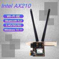 5374Mbps Wifi 6E Intel AX210 Pcie อะแดปเตอร์การ์ดเน็ตเวิร์กไร้สายบลูทูธ5.2 AX210NGW WIFI6 2.4G/5G/6Ghz 802.11AX MU-MIMO