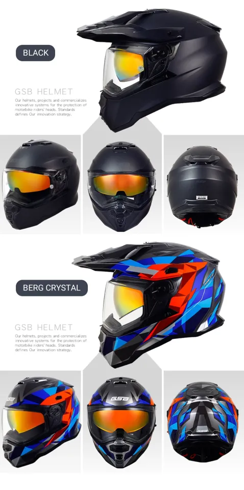 GSB Motorcycle Helmet Men Motocross Helmet Full Face Moto Helmet Cross  Downhill Off-road Helmet Men Casco Moto ECE Approved