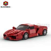 MOC Brick Ferraried Enzo 2002 337PCS Racing Sports Car Technical Vehicle Speed Champion Building Blocks Garage Toy for Boys Gift Building Sets