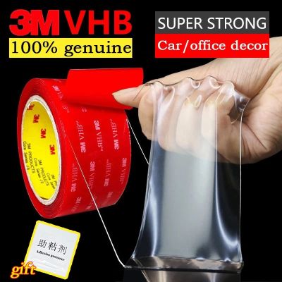 ◘♗✓ 3M VHB 4910 Double Sided Tape High Temperature Transparent Clear Acrylic Foam Adhesive 1.0MM Thick For Car Office Home Decor