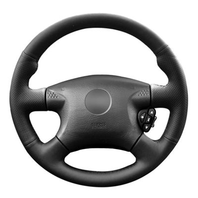Non-Slip Black Microfiber Leather Braid Car Steering Wheel Cover For Nissan Almera (N16) X-Trail (T30) Terrano 2 Car Accessories