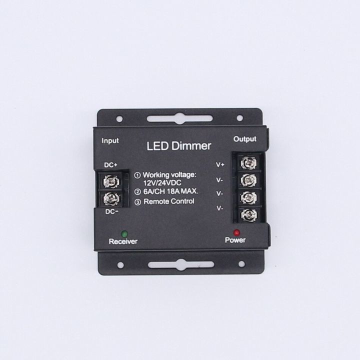 yingke-beilai-dc-12-24v-6a-ch-3ช่องสีดำอุปกรณ์ควบคุมอาร์เอฟ-led-สีเดียวรีโมทคอนโทรลแบบสัมผัสเต็มสำหรับไฟแถบไฟ-led