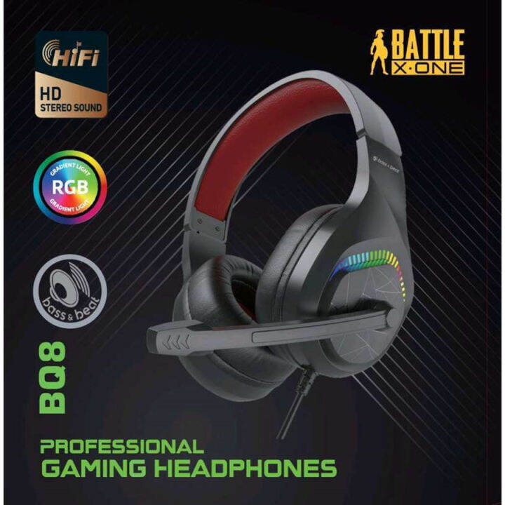 HEADSET GAMING BATTLE XONE BQ8 RGB HD STEREO PRO GAMING HEADPHONES